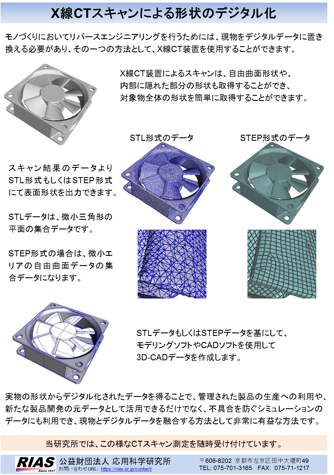 X線CTスキャンによる形状のデジタル化